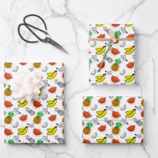 ベクターグラフィックシームレスパターン ラッピングペーパーシート (正面)