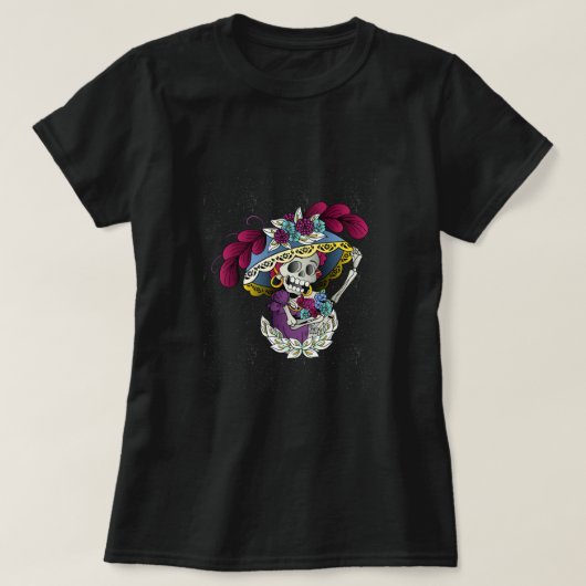 ベクタースカルメキシコのカタリーナ Tシャツ (デザイン正面)