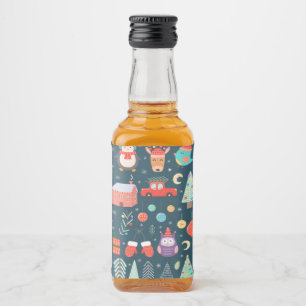 ベクターセットかわいいクリスマスエレメントsanta penguin リキュールボトルラベル