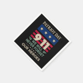 ベクターパトリオットの日9 11我々は決して私たち忘れのhを行わない スタンダードカクテルナプキン (角)