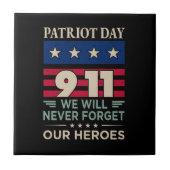 ベクターパトリオットの日9 11我々は決して私たち忘れのhを行わない タイル (正面)