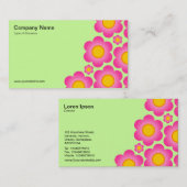 ベクターフラワーズIIパステルグリーン 名刺 (正面/裏面)