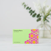 ベクターフラワーズIIパステルグリーン 名刺 (スタンド正面)