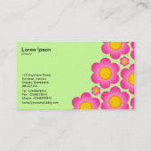 ベクターフラワーズIIパステルグリーン 名刺 (裏面)