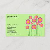 ベクターフラワーズIIIパステルグリーン 名刺 (裏面)