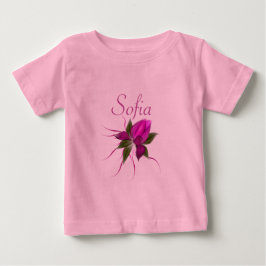 ベクターフラワーパーソナライズされた ベビーTシャツ