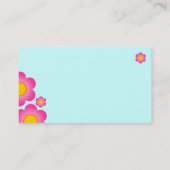 ベクターフラワー – アイスブルー 名刺 (裏面)