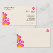 ベクターフラワー – （クリームカード） 名刺 (正面/裏面)