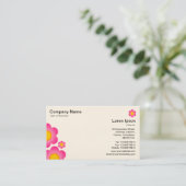 ベクターフラワー – （クリームカード） 名刺 (スタンド正面)