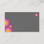 ベクターフラワー – グレー 名刺 (裏面)