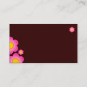 ベクターフラワー – ダークブラウン 名刺 (裏面)