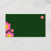 ベクターフラワー – 濃い緑 名刺 (裏面)
