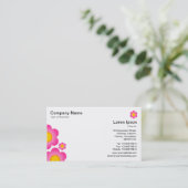 ベクターフラワー – 白 名刺 (スタンド正面)