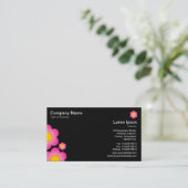 ベクターフラワー – 黒 名刺 (スタンド正面)