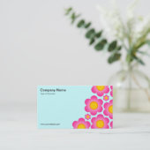 ベクターフラワーII – アイスブルー 名刺 (スタンド正面)