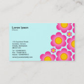 ベクターフラワーII – アイスブルー 名刺 (裏面)