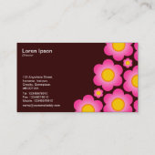 ベクターフラワーII – ダークブラウン 名刺 (裏面)