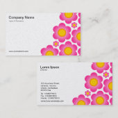 ベクターフラワーII - (プラチナ) 名刺 (正面/裏面)