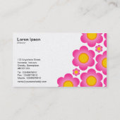 ベクターフラワーII - (プラチナ) 名刺 (裏面)