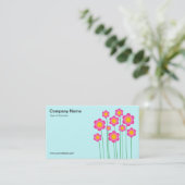 ベクターフラワーIII – アイスブルー 名刺 (スタンド正面)