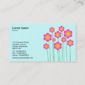 ベクターフラワーIII – アイスブルー 名刺 (裏面)