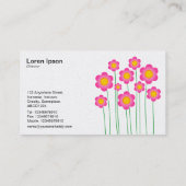 ベクターフラワーIII - (プラチナ) 名刺 (裏面)