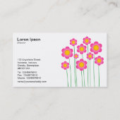 ベクターフラワーIII – 白 名刺 (裏面)