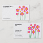 ベクターフラワーIII - （真珠） 名刺 (正面/裏面)