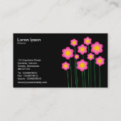 ベクターフラワーIII – 黒 名刺 (裏面)