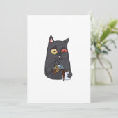 ベクターブラック猫はコーヒーとスポイル過去The サンキューカード (スタンド正面)
