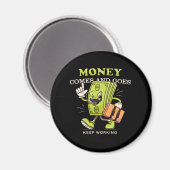 ベクターマネー歩くマンガマスコットパーフェクト マグネット (正面/裏面)