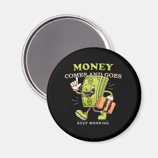 ベクターマネー歩くマンガマスコットパーフェクト マグネット (正面/裏面)