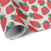 ベクターレッドヴィンテージイチゴ ラッピングペーパー (ロールコーナー)