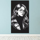 ベクトガール キャンバスプリント (インサイチュ (ウッドフロア))