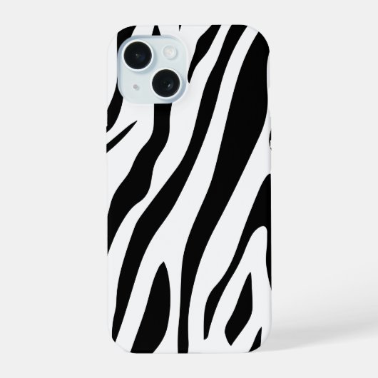 ベクトルのトラ柄 iPhone 15ケース (裏面)