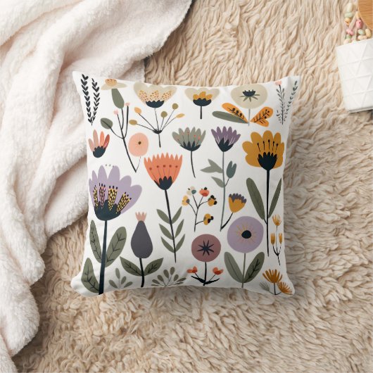 ベクトルの花のコレクション クッション (ブランケット)