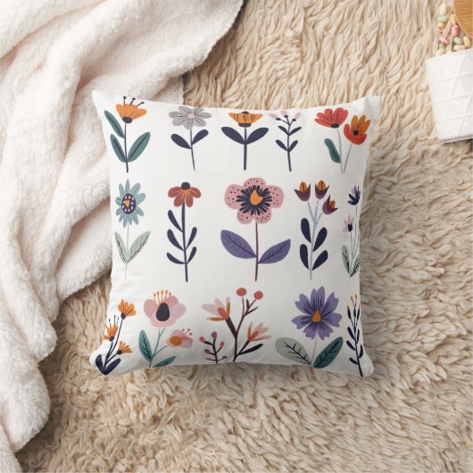 ベクトルの花のコレクション クッション (ブランケット)