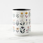ベクトルの花のコレクション マグカップ (中央)