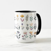 ベクトルの花のコレクション マグカップ (正面右)