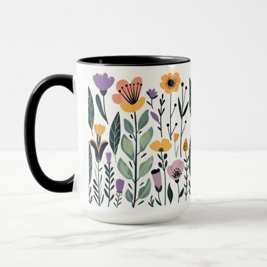 ベクトルの花のコレクション マグカップ (左)