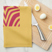 ベクトルはっきりしたパターンの明るい赤と白の星 キッチンタオル (四つ折り)