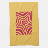 ベクトルはっきりしたパターンの明るい赤と白の星 キッチンタオル (縦)