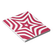 ベクトルはっきりしたパターンの明るい赤と白の星 ノートパッド (アングル)