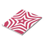 ベクトルはっきりしたパターンの明るい赤と白の星 ノートパッド (回転)