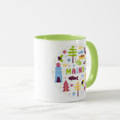 ベクトルアートメインテーマ州記号 マグカップ (正面右)