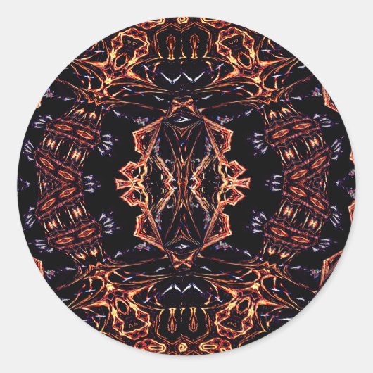 ベクトルアート、抽象芸術フレイムステッカー ラウンドシール (正面)