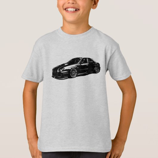 ベクトルイメージのスバル・インプレッサWRX Sti Standed Tシャツ (正面)