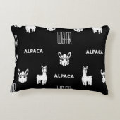 ベクトルイラストレーションアルパカアクセント枕バイウィハール アクセントクッション (裏面)