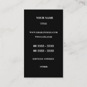 ベクトルエレガントプロフェッショナル 名刺 (裏面)