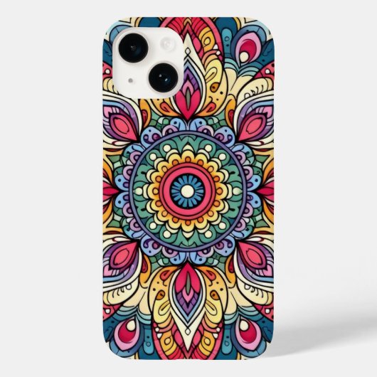 ベクトルカラフル抽象芸術マンダラパターン Case-Mate iPhoneケース (裏面)